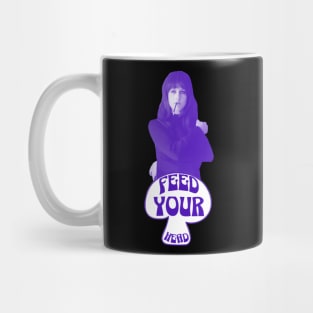 Feed Your Head (Purple and White) Mug